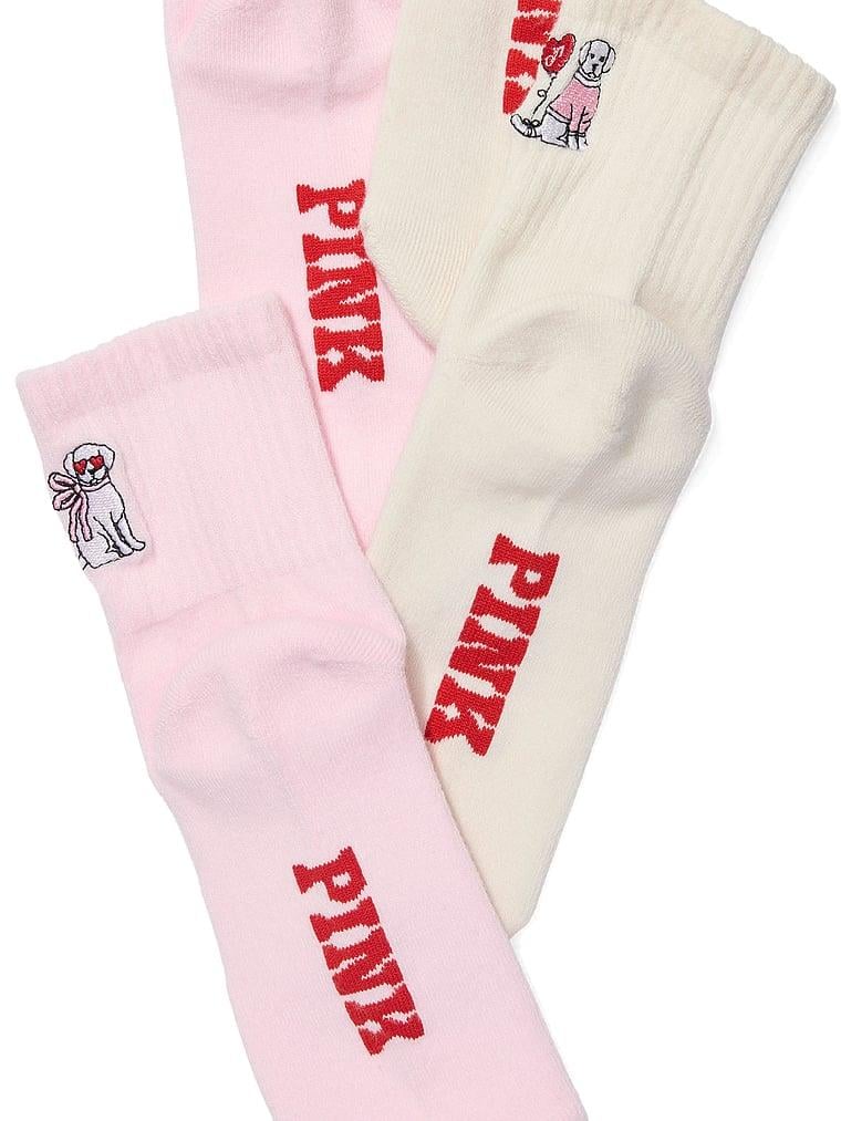 Pink 2li Paket Kısa Corap arka görünümü
