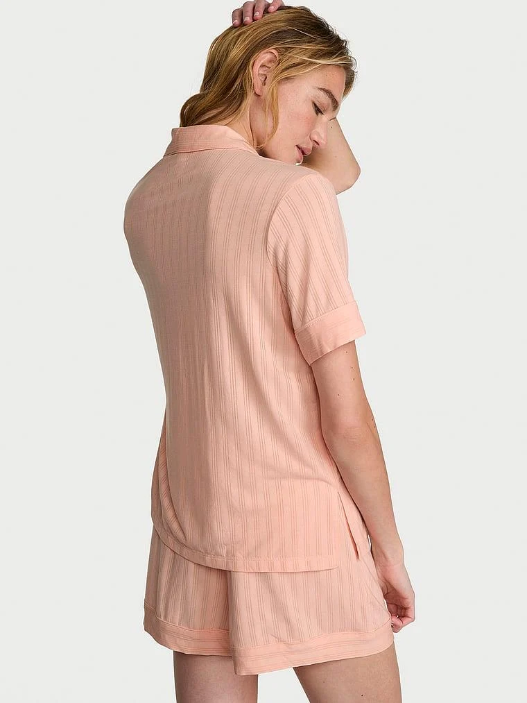 Modal Ultra Ince Sortlu Pijama Takimi arka görünüm