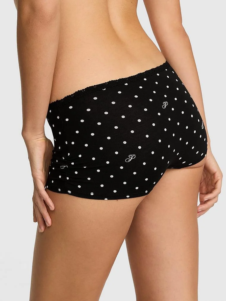 Pink Pamuklu Boyshort Kulot arka görünüm