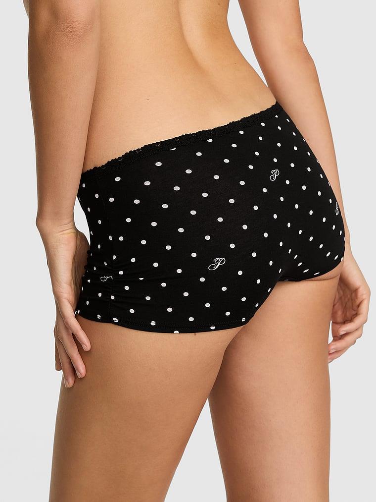 Pink Pamuklu Boyshort Kulot arka görünümü
