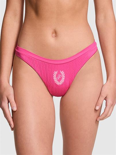 Pink Seamless Derin Bacak Kesim Tanga