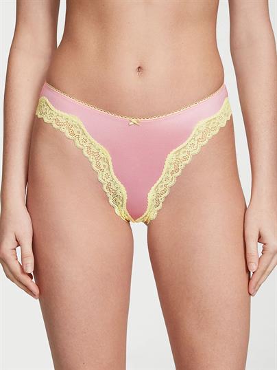 Fun Flirty Dantelli Derin Bacak Kesimli Scoop Tanga