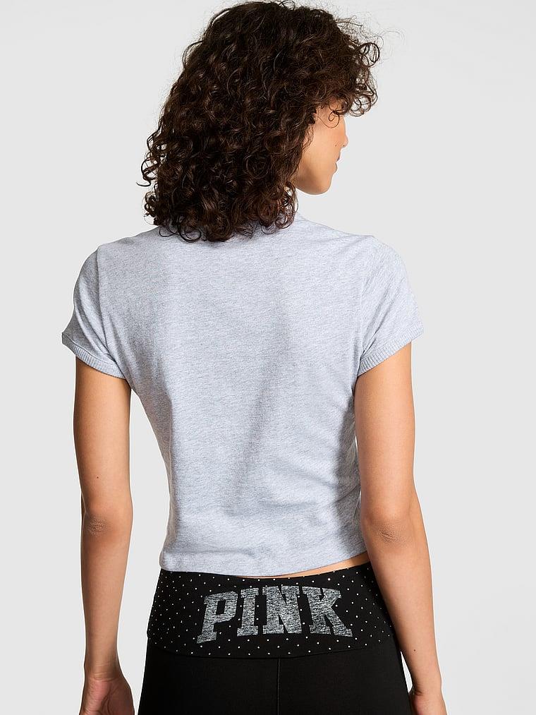 Pink Retro Pamuklu Tisort arka görünümü