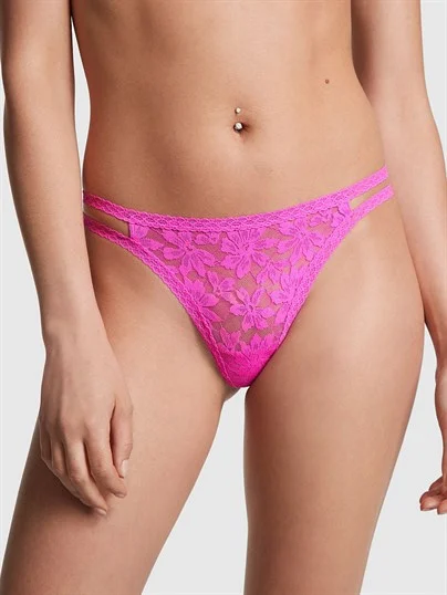 Pink Dantelli Askili Tanga