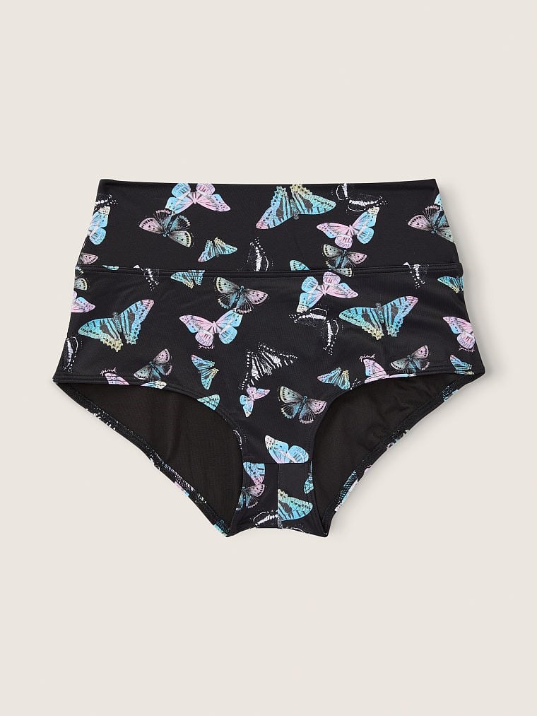 Pink Yüksek Bel Bikini Alti arka görünümü