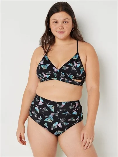 Pink Yüksek Bel Bikini Alti