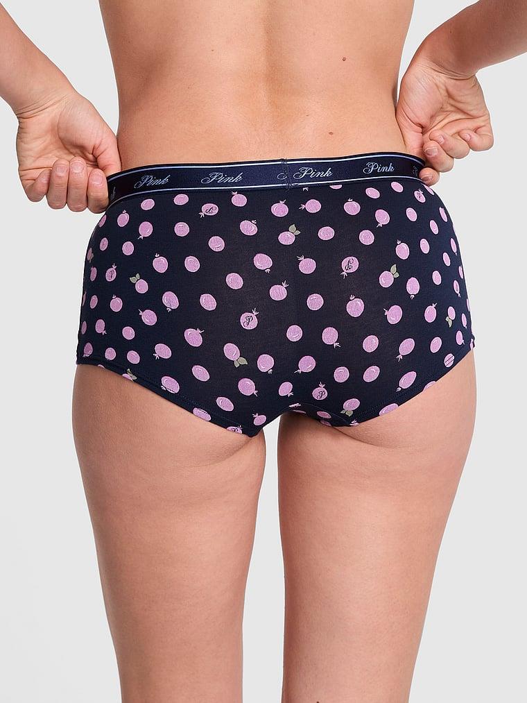 Pink Logolu Pamuklu Boyshort Kulot arka görünümü