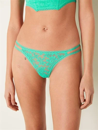 Victorias S Secret Pink Dantelli Askili Tanga ön görünüm