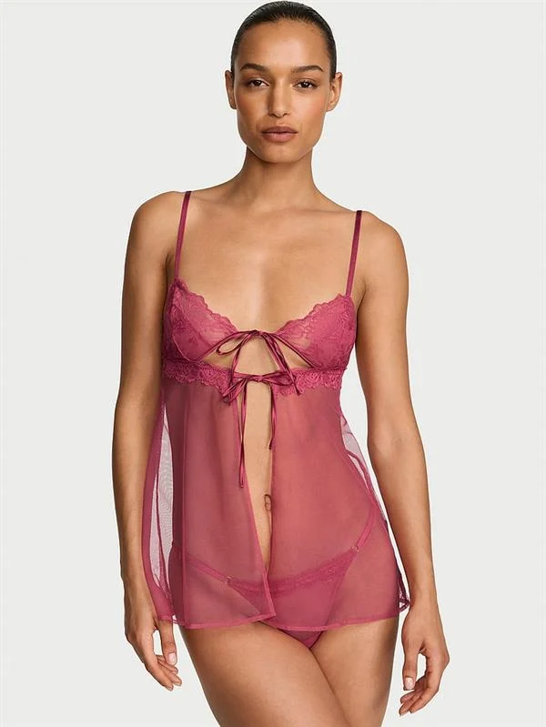 Dantelli Ucgen Babydoll Takimi