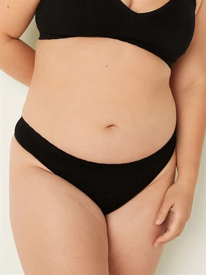 Pink Yumuşak Seamless Pointelle Tanga Kulot