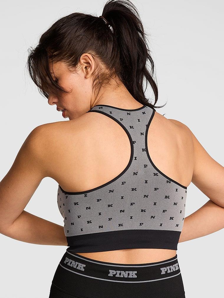 Pink Seamless Cift Yonlu Sporcu Sütyeni arka görünümü