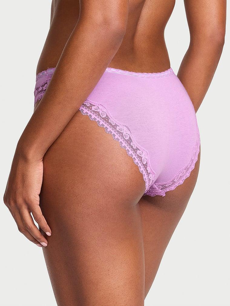 Pamuklu Fiyonklu Dantelli Bikini Kulotu arka görünümü