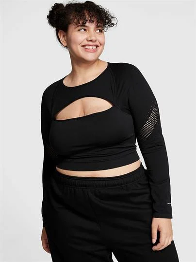 Pink Chloe X Halle Seamless Uzun Kollu Crop