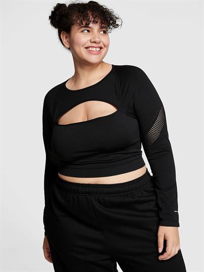 Pink Chloe X Halle Seamless Uzun Kollu Crop