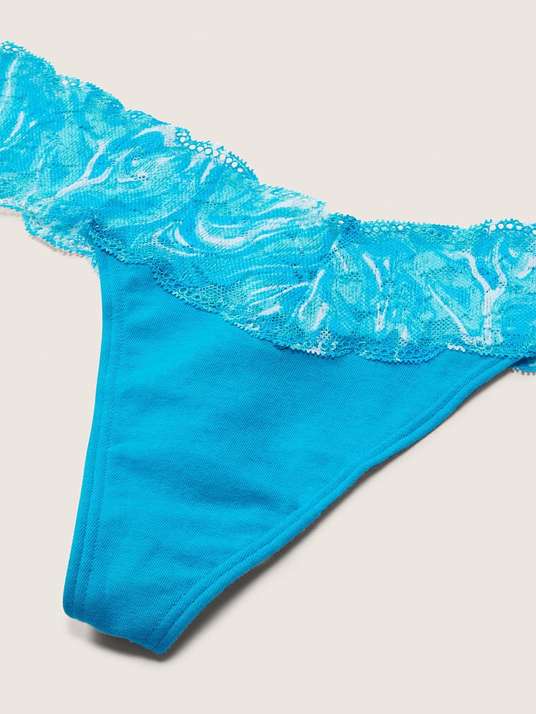 Victorias S Secret Pink Everyday Beli Dantelli Tanga arka görünüm