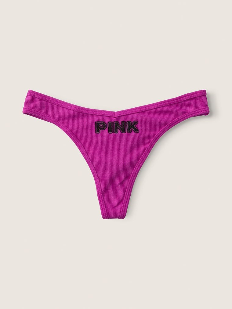 Victorias S Secret Pink Pamuklu Tanga arka görünümü