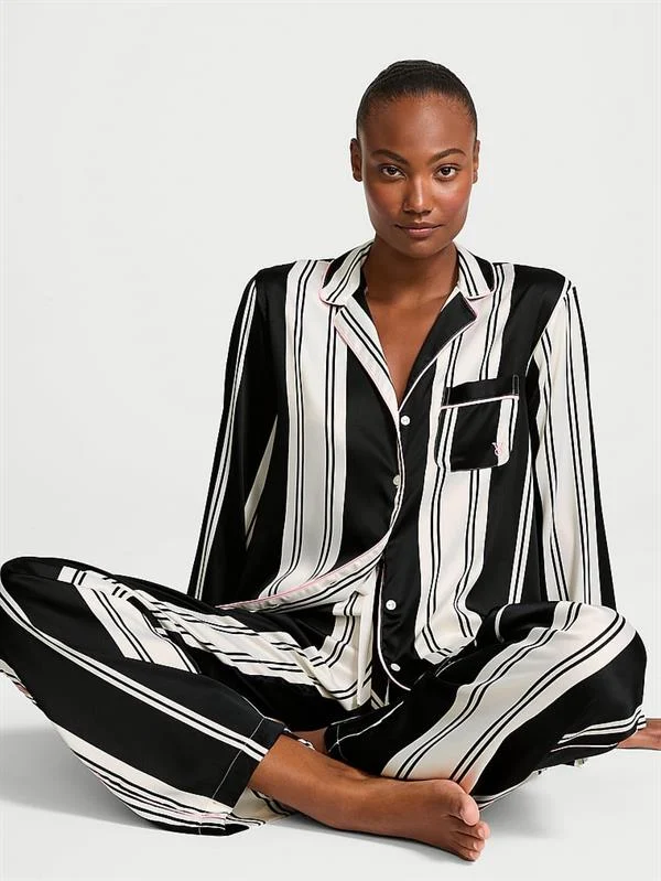 Saten Pijama Takimi ön görünüm