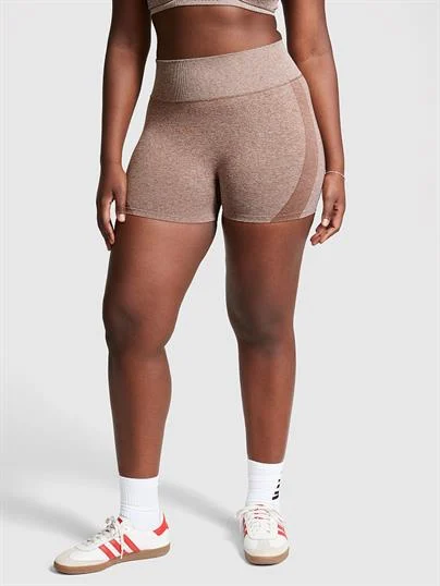 Pink Seamless Yüksek Bel Sort