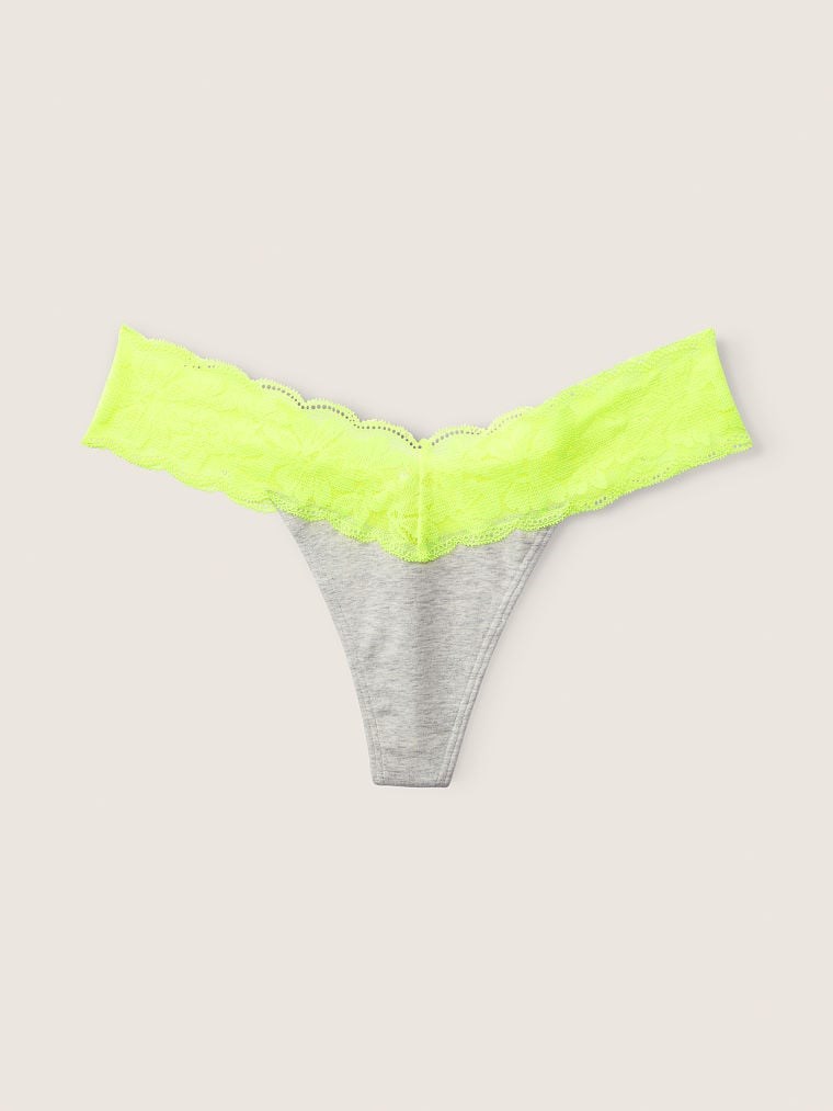 Victorias S Secret Pink Everyday Beli Dantelli Tanga arka görünümü