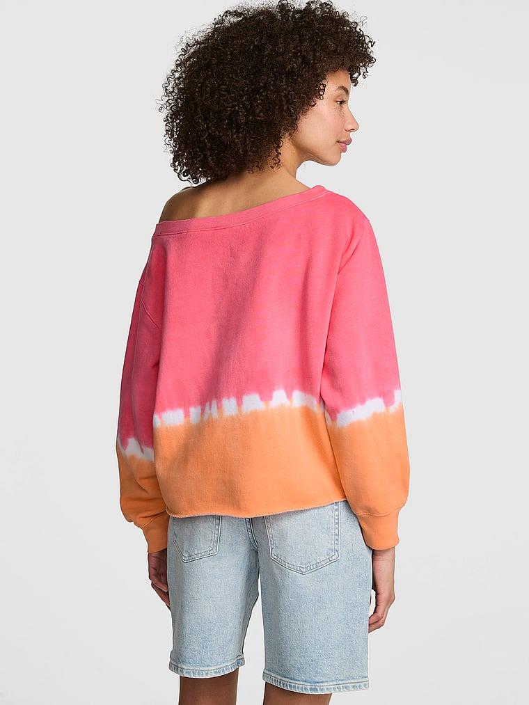 Pink Kampus Omzu Acik Sweatshirt arka görünümü