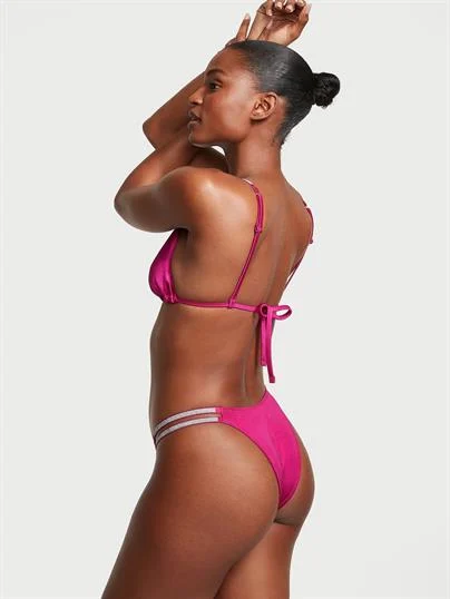 Işıltılı Cift Askili Brazilian Bikini Alti