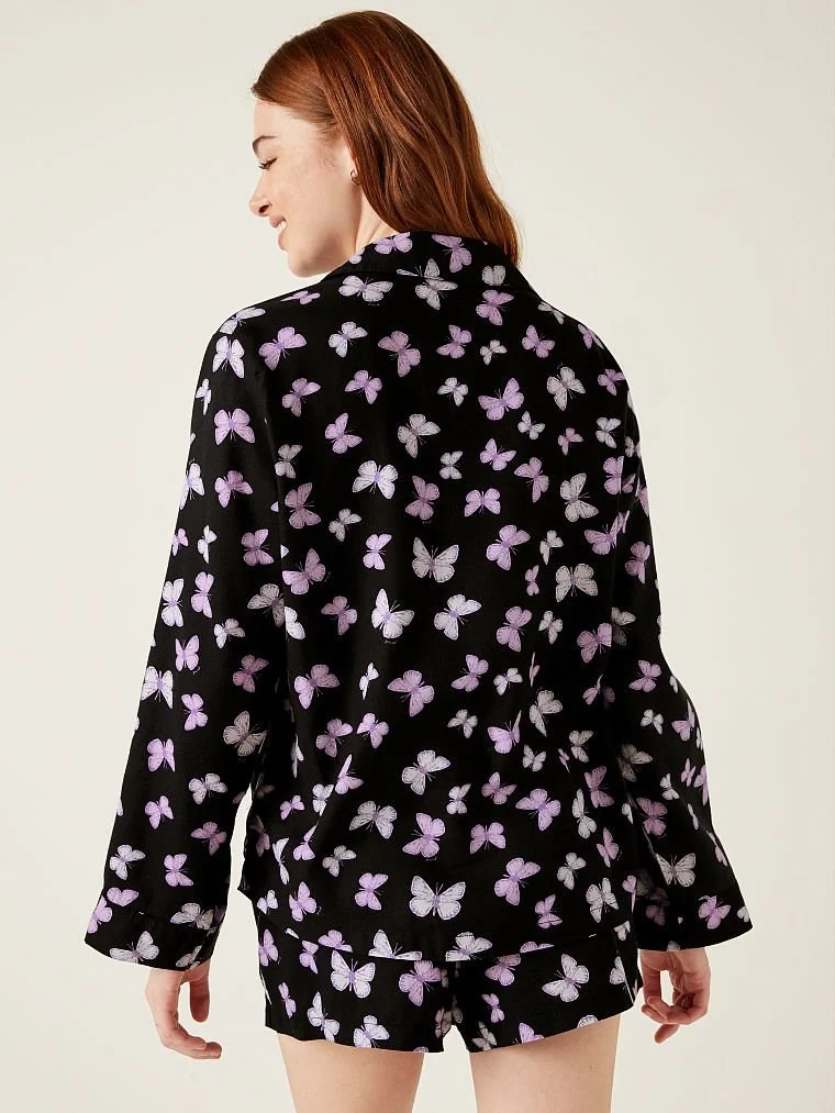 Pink Flanel Sort Takim arka görünüm