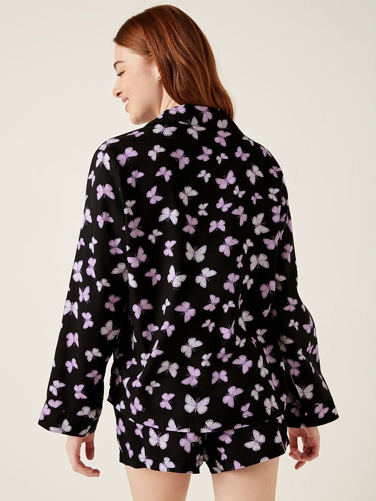 Pink Flanel Sort Takim arka görünümü