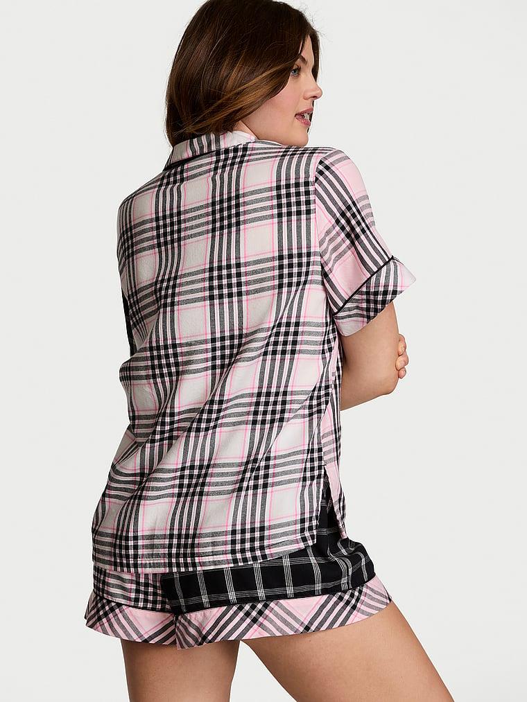Flannel Sortlu Pijama Takimi arka görünümü
