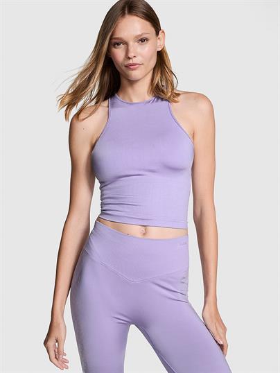 Pink Seamless Sutyenli Halter Tisort