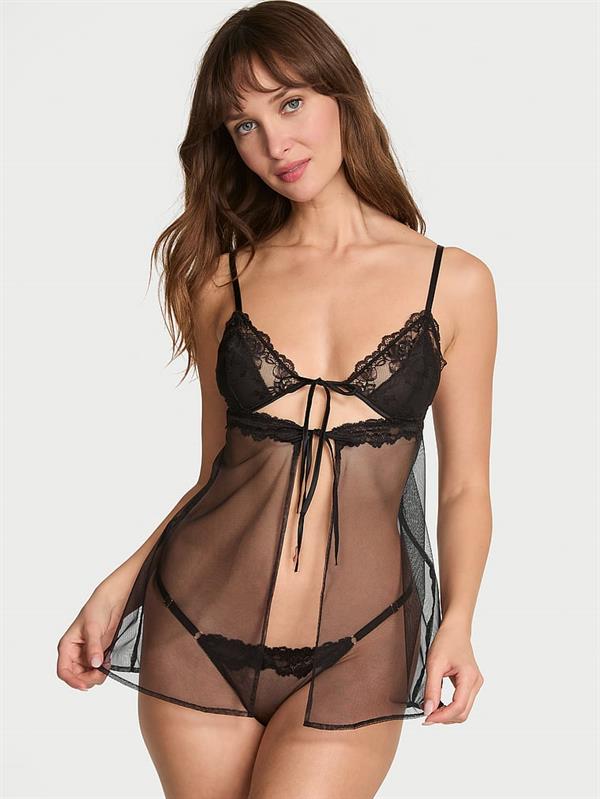 Dantelli Ucgen Babydoll Takimi
