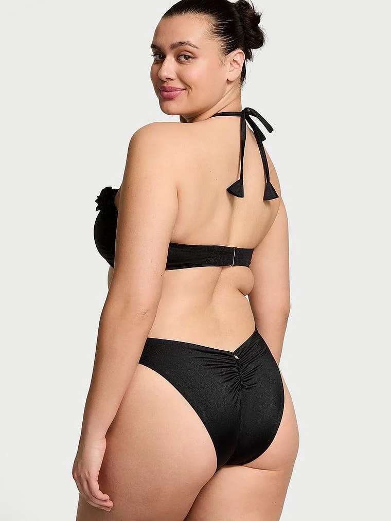 Cicek Detayli Brazilian Bikini Alti arka görünüm