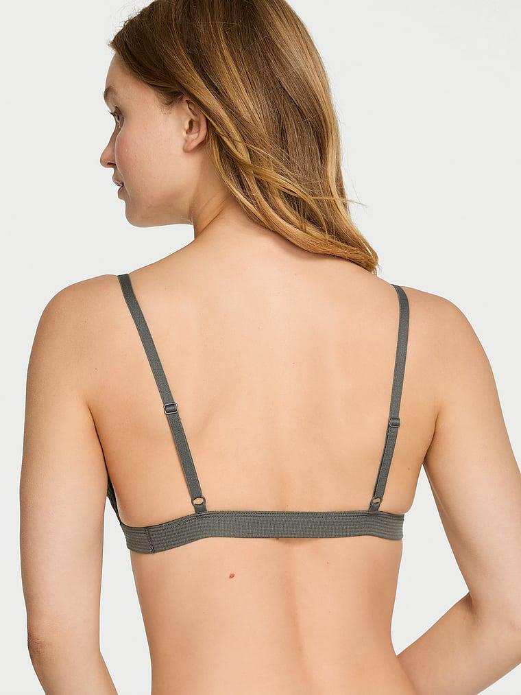 Pamuklu Cizgili Desteksiz Ucgen Bralet arka görünümü