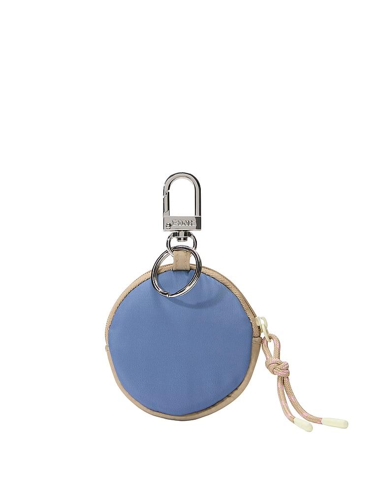 Pink Nylon Zip Pouch Keychain Charm arka görünümü