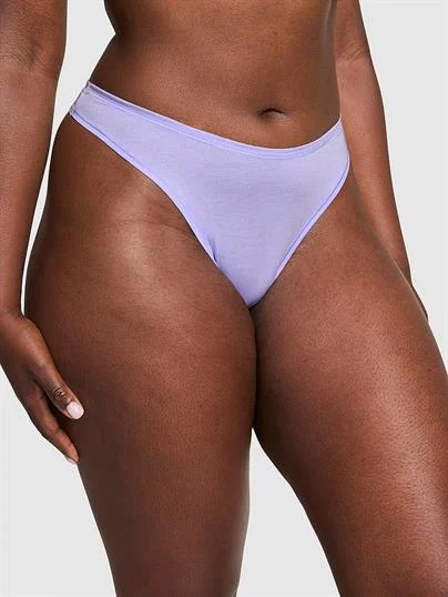Pink Pamuklu Derin Bacak Kesim Tanga