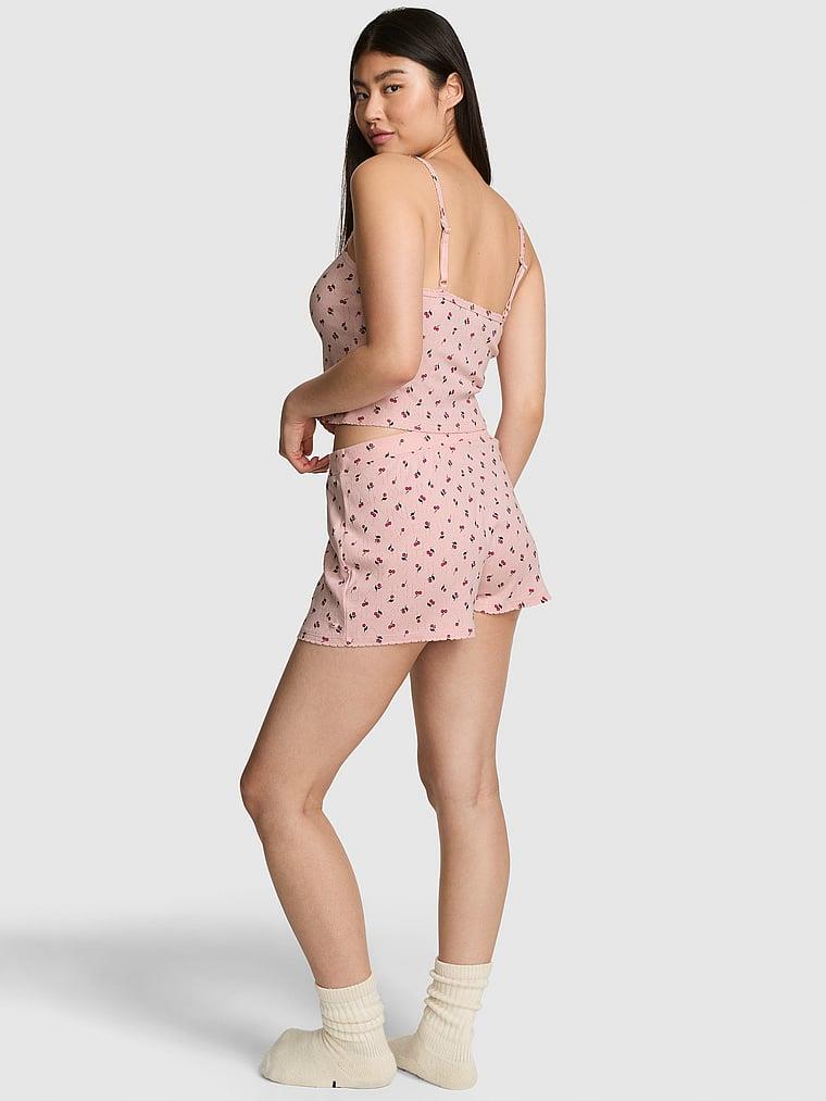 Pink Pointelle Boxer Sort arka görünüm