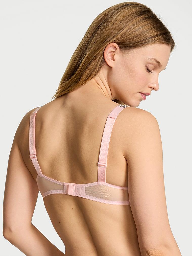 Işıltılı Askili Dantelli Push Up Sütyen arka görünümü