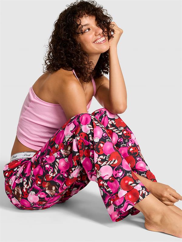 Pink Flanel Pijama Alti