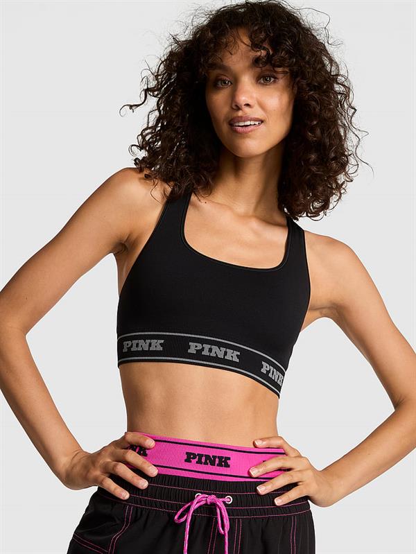 Pink Seamless Cift Yonlu Sporcu Sütyeni