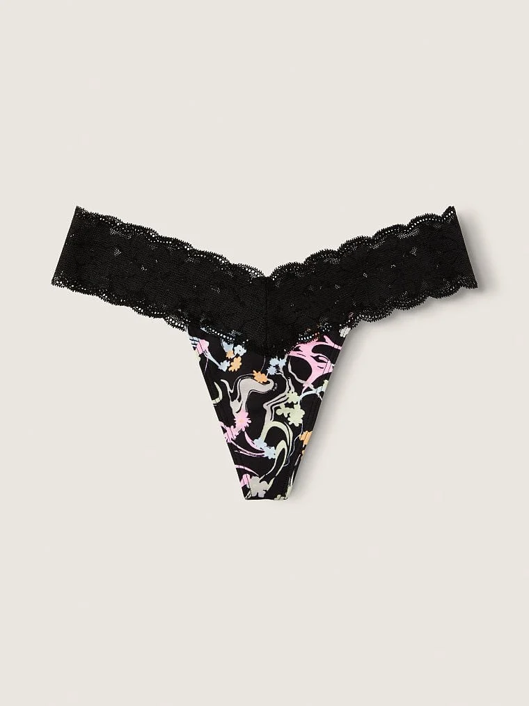 Pink Everyday Beli Dantelli Tanga Kulot arka görünüm