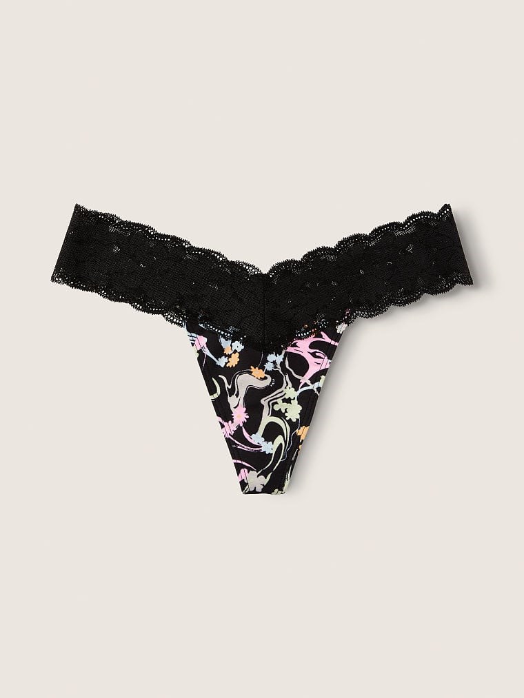 Pink Everyday Beli Dantelli Tanga Kulot arka görünümü