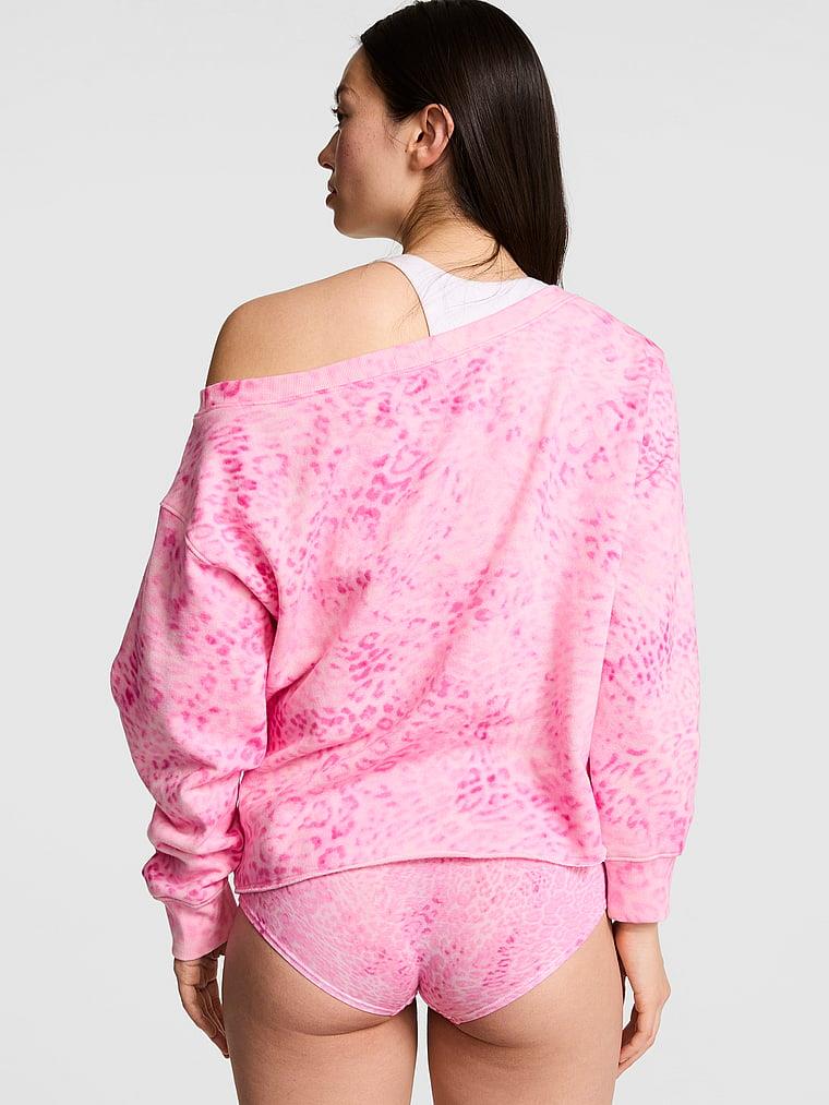 Pink Kampus Omzu Acik Sweatshirt arka görünüm