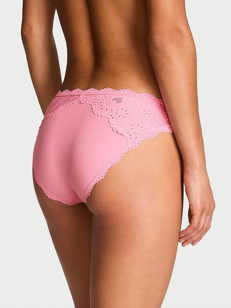 Kalp Biyeli Pamuklu Bikini Kulot arka görünümü