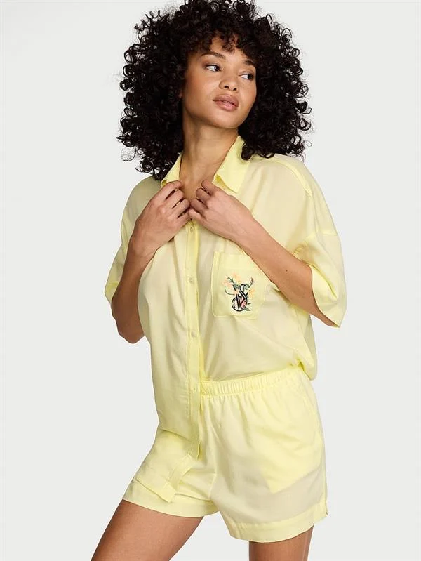 Modal Pamuklu Kısa Pijama Takimi ön görünüm