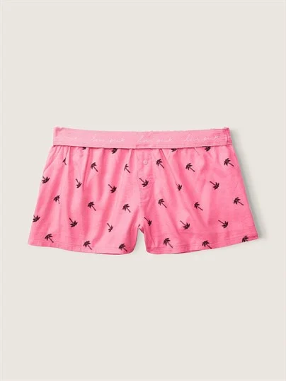 Pink Flannel Pijama Boxer ön görünüm
