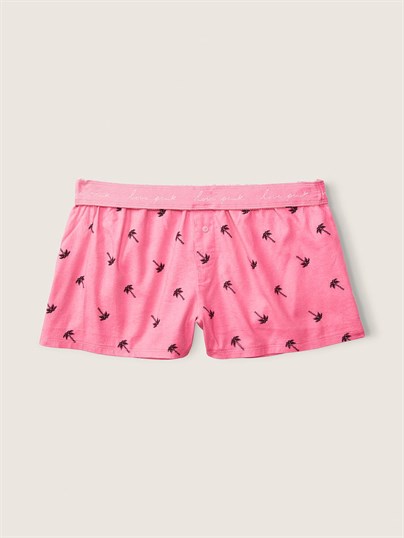 Pink Flannel Pijama Boxer