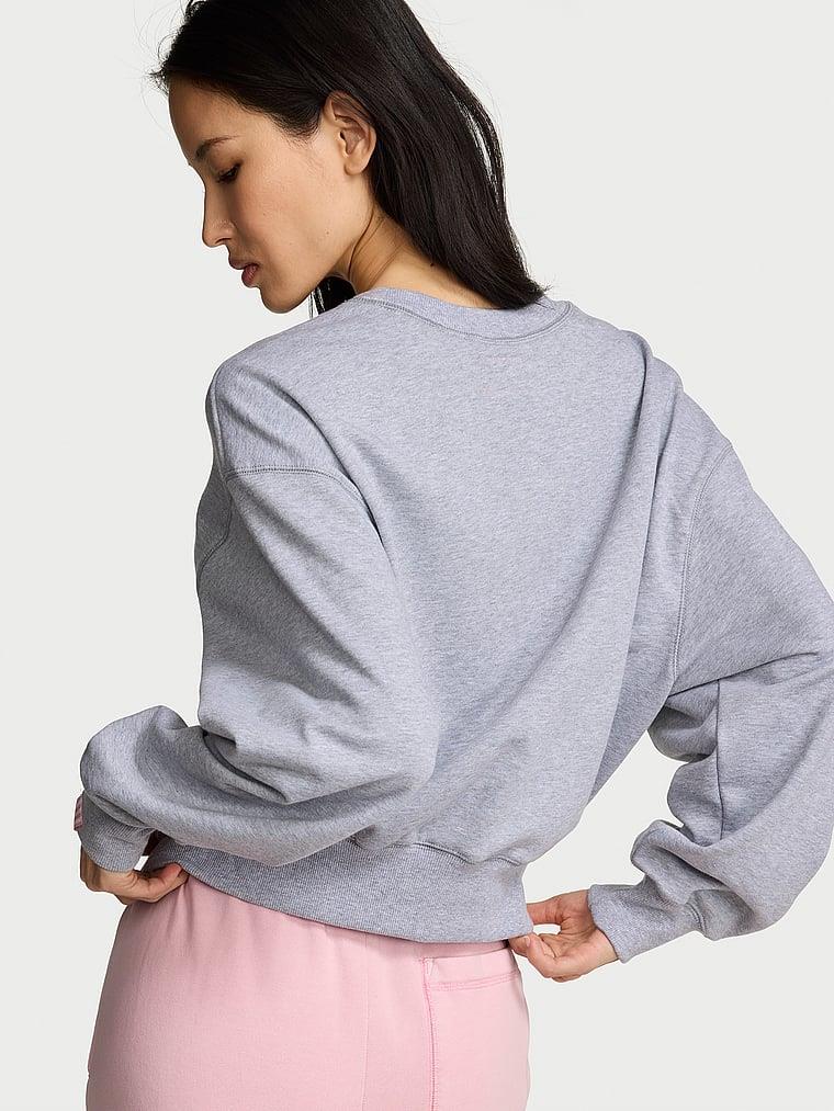Obsessed Yuvarlak Yaka Crop Sweatshirt arka görünüm