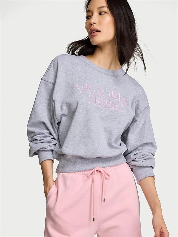 Obsessed Yuvarlak Yaka Crop Sweatshirt ön görünüm