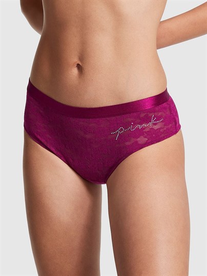 Victorias S Secret Pink Tossed Cicek Dantelli Cheekster Kulot