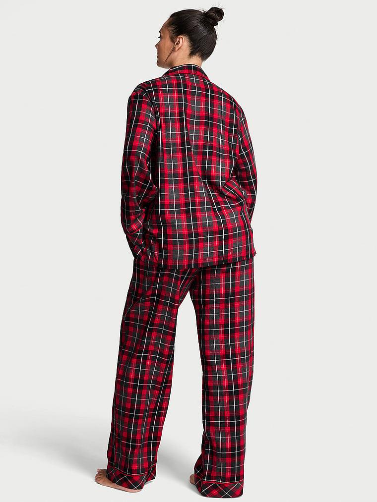 Flannel Uzun Pijama Takimi arka görünümü
