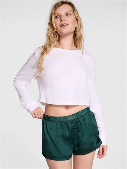 Pink Ipeksi Tasli Pijama Sortu ön görünüm